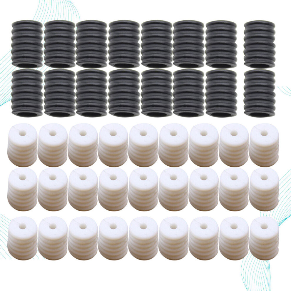 200Pcs Adjustable Silicone Mask Buckle Strap Black White 3301952063424