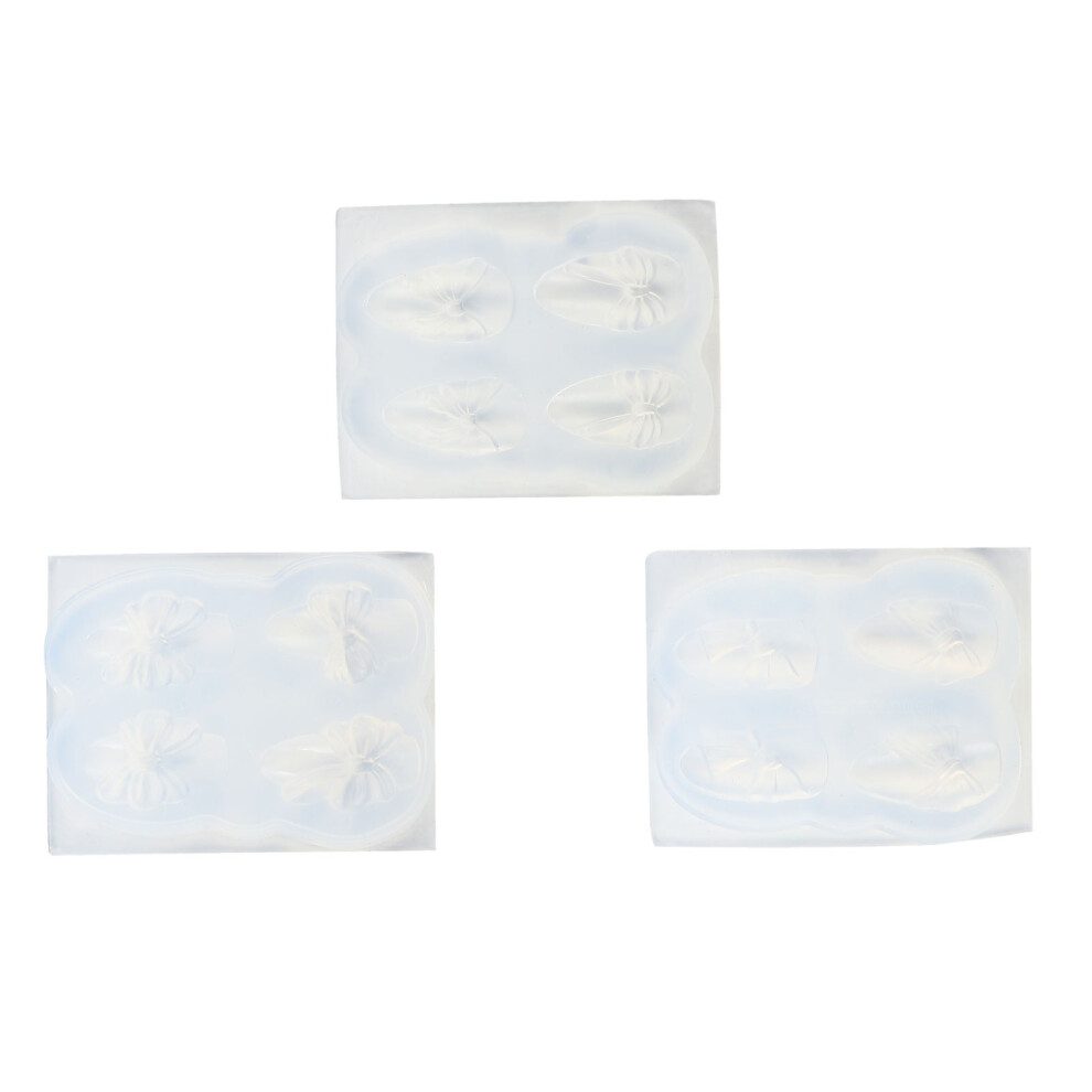 Ohphcall 3 Sets Diy Nail Silicone Mold For Manicure And Nail Art