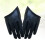 1 pair black pu women's half finger gloves for dance performance 6