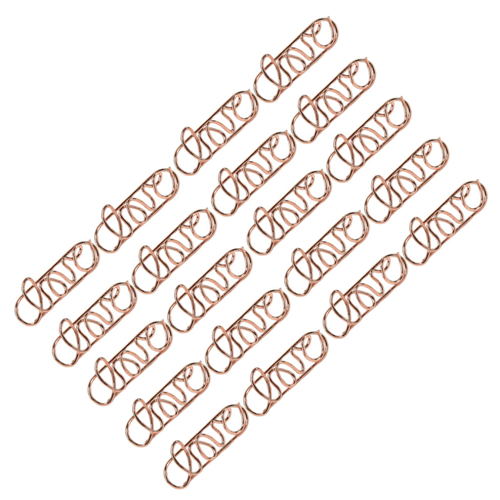 20Pcs Mini Rose Gold Paper Clips For Photos Notes Tickets 3302006159575