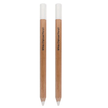 2pcs charcoal and white pencils for drawing and sketching
