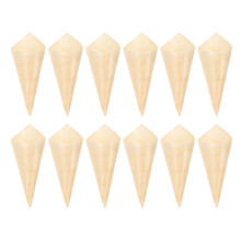 50pcs disposable wooden ice cream cones for party appetizers and candy