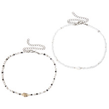 2 shell ketting eenvoudige choker strandketting geborduurd