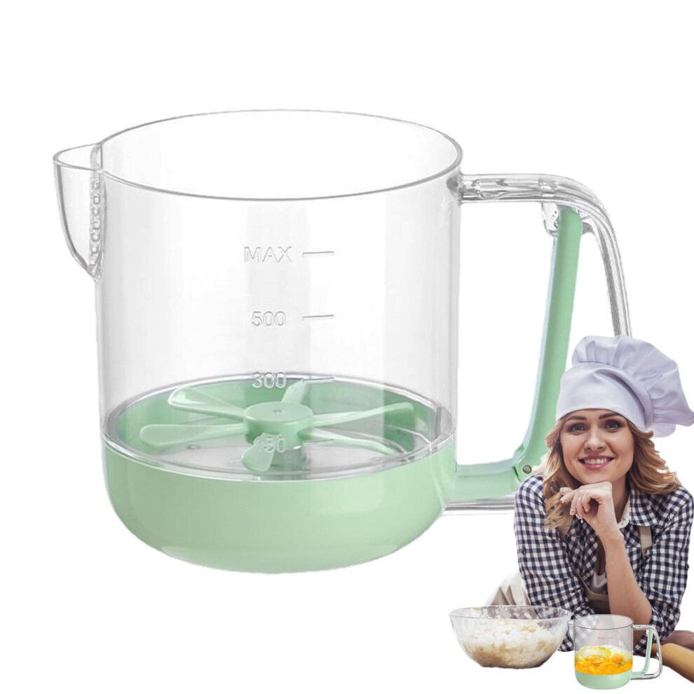 Egg Stir Cup - Hand-Pressed Cream Beating Cup, Multifunctional Hand Push Mixer, Green Kitchen Gadget-image-OPC-PKRT87Q-NEW
