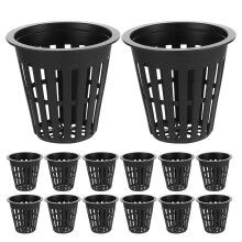 50Pcs Black PP Net Pots for Hydroponics Durable Mesh Planting Cups