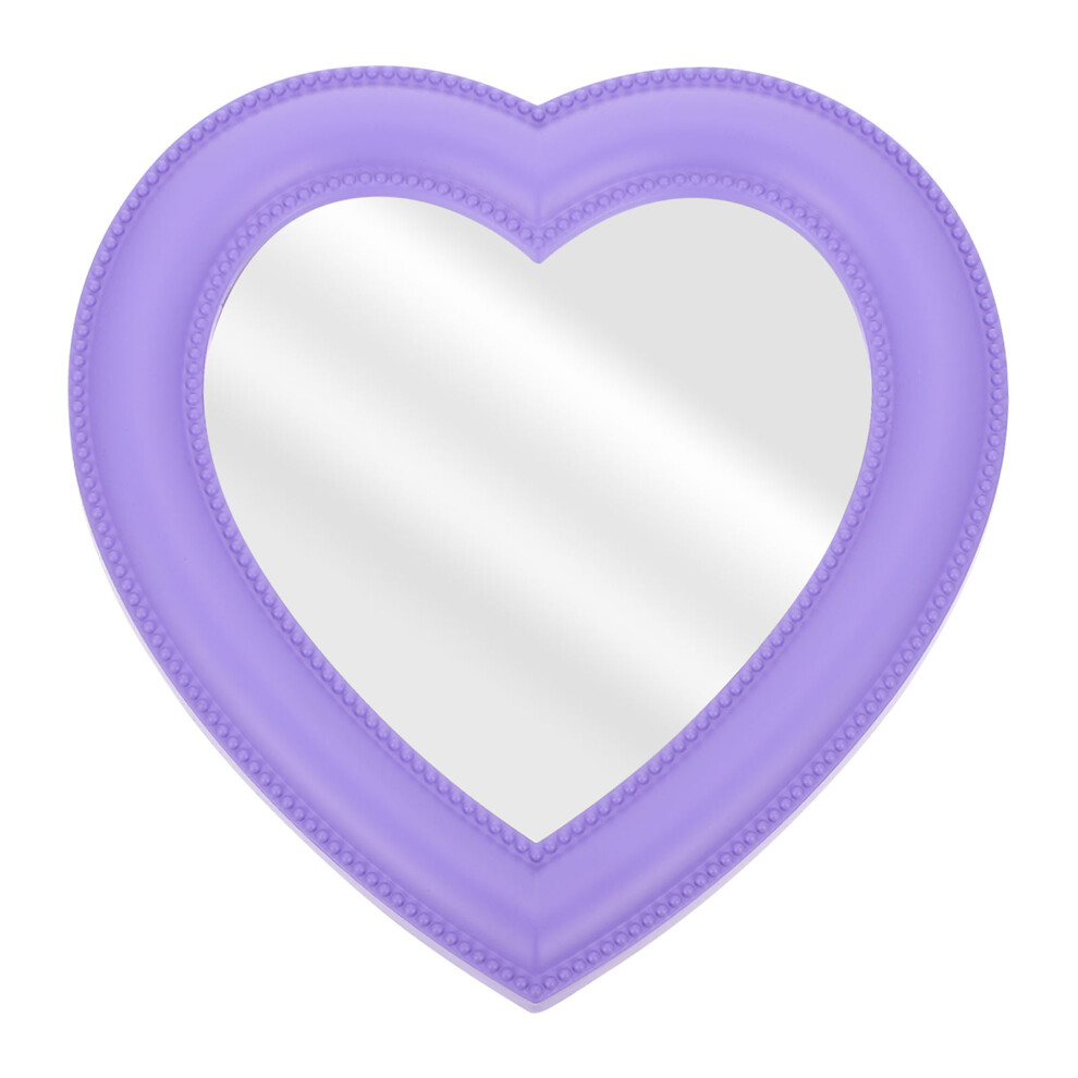 Happyyami Heart-Shaped Wall-Mounted Desktop Mirror For Makeup