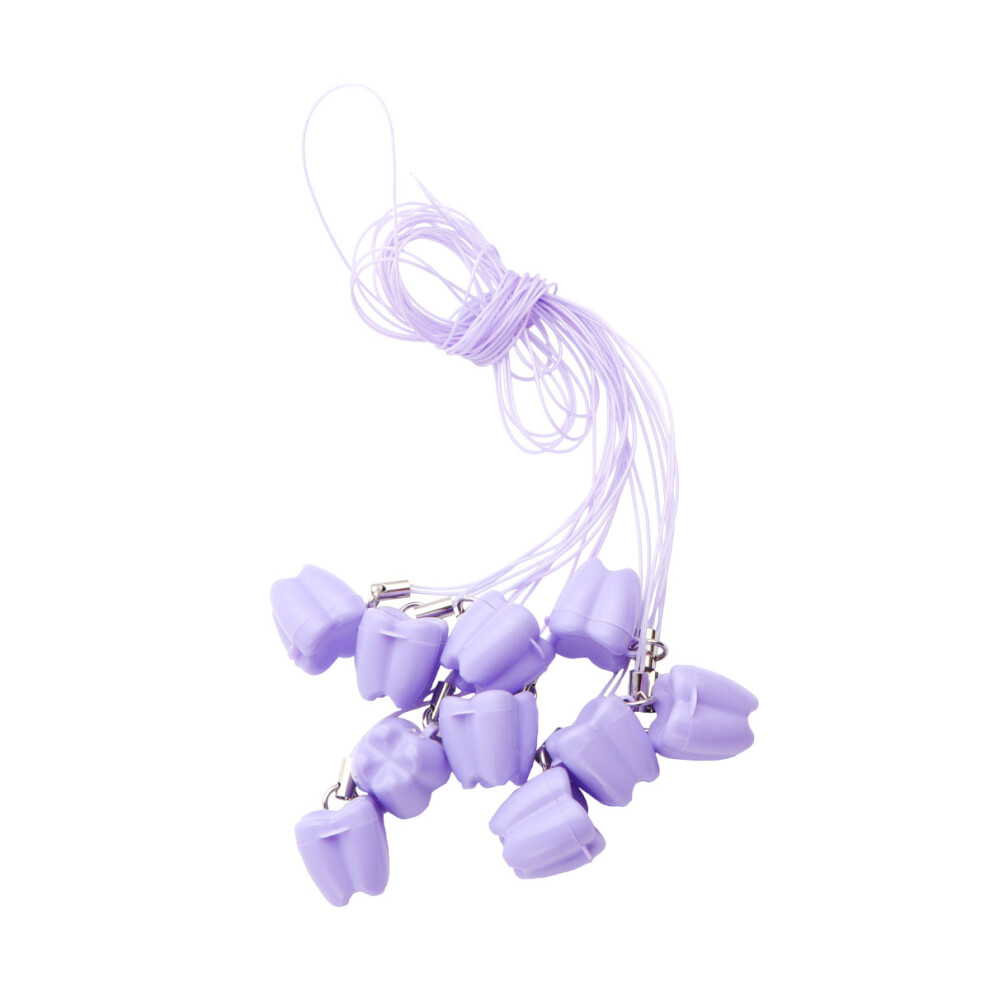 10Pcs Baby Milk Tooth Storage Box With Necklace Case For Kids Purple Happyyami