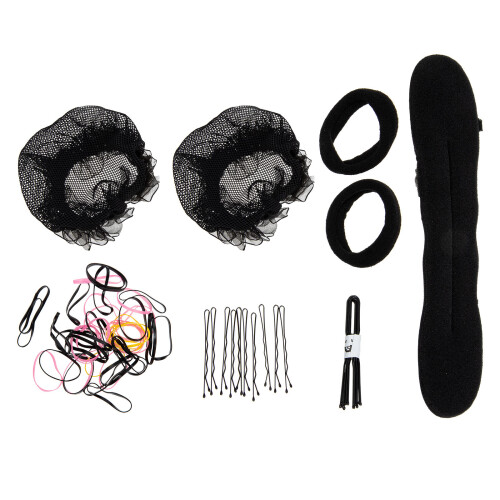 1Set Hair Bun Net Set Fine Mesh Nylon Elastic Invisible Hair Nets 1