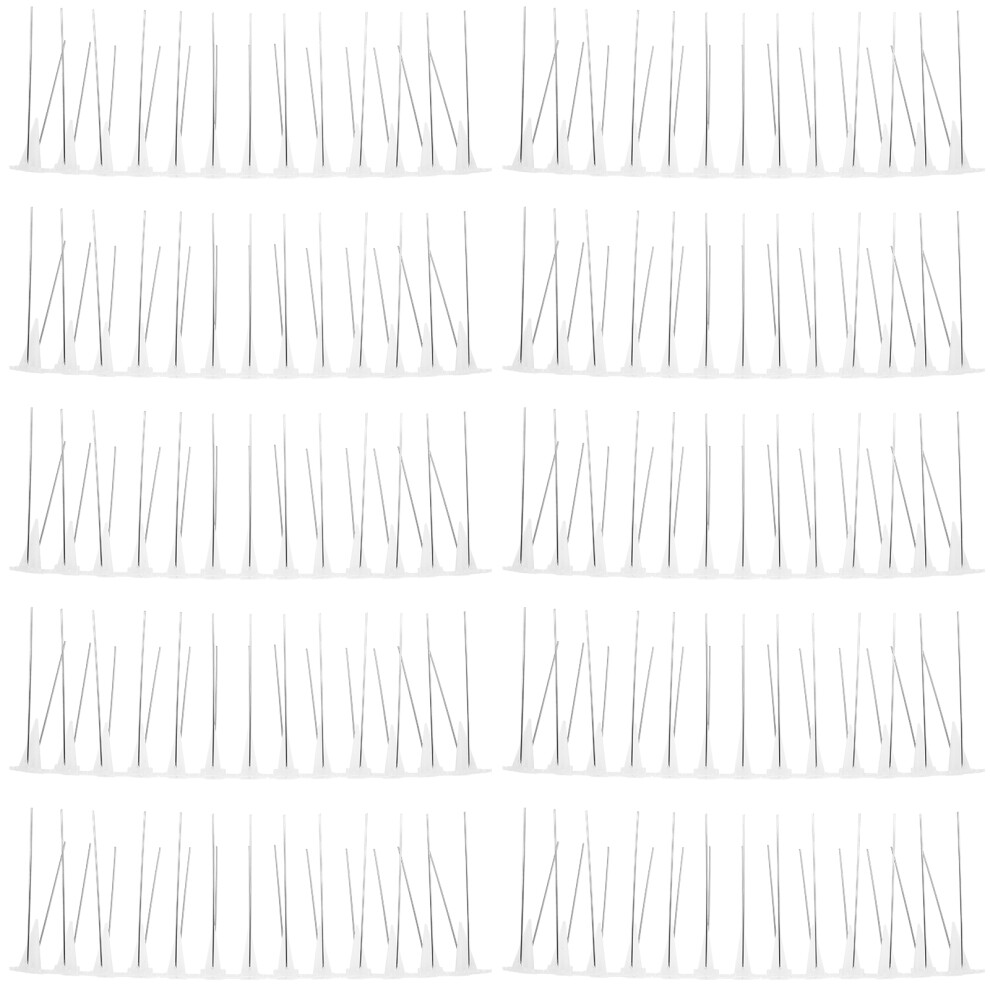 10Pcs Stainless Steel Bird And Cat Spikes With Plastic Base 3301952091816