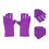 2pcs uv shield nail gloves for gel manicure, fingerless protector 2