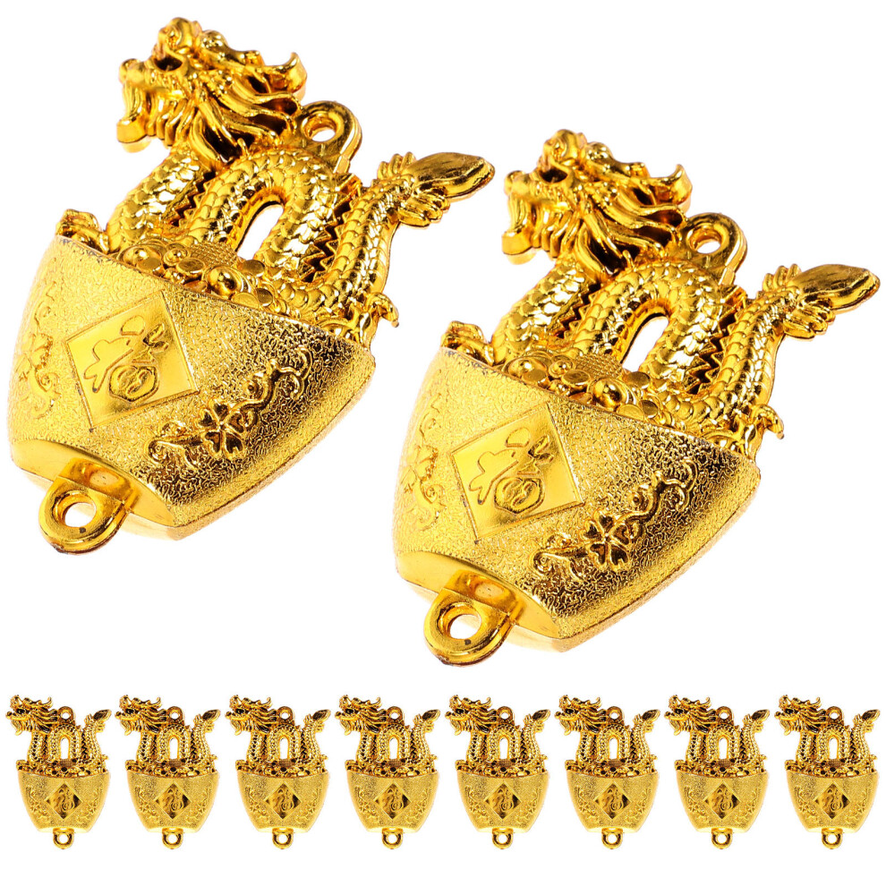 Happyyami 10Pcs Chinese Style Dragon Pendant For Car Hanging