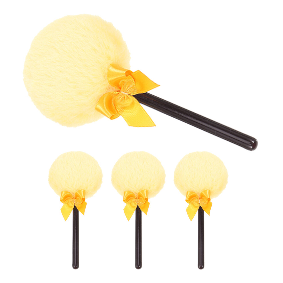 Happyyami 4Pcs Lollipop Soft Fluffy Powder Puff For Face Body Travel Use