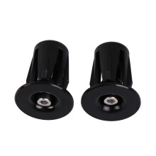 1 pair aluminum alloy bike handle plug m4x34mm for 22-24mm grip black