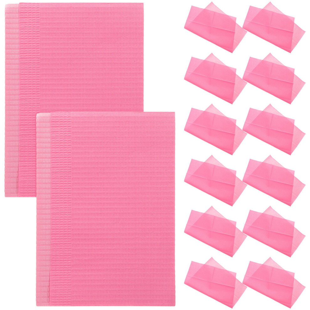 Happyyami Pink 125 Pcs Disposable Nail Mat For Manicure, Waterproof,