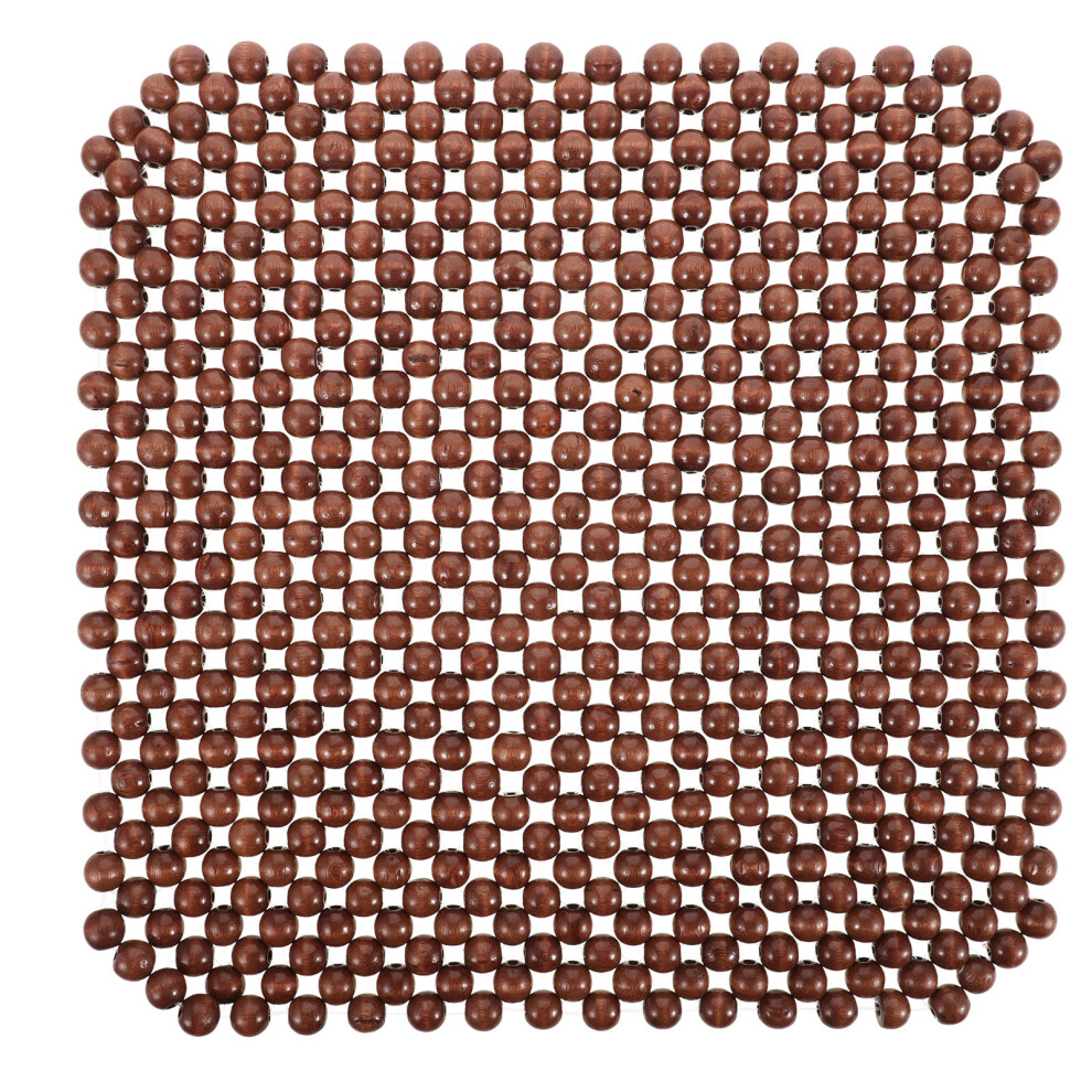 Summer Seat Cushion Universal Wooden Beaded Square Pad For Car 3302006170785