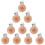 10pcs wooden pacifier clips with flower pattern, round diy holder 4