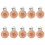 10pcs wooden pacifier clips with flower pattern, round diy holder 1
