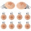 10pcs wooden pacifier clips with flower pattern, round diy holder 9