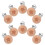 10pcs wooden pacifier clips with flower pattern, round diy holder 8