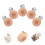 10pcs wooden pacifier clips with flower pattern, round diy holder 3