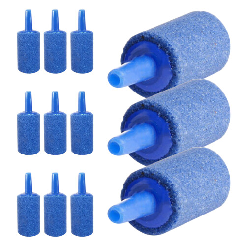 80Pcs Small Blue Air Bubblers Durable Plastic Air Stones for Aquariums