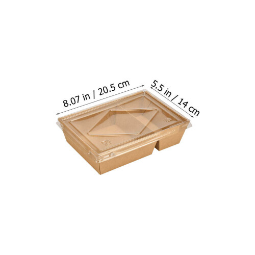 20 pcs food boxes with lids, brown potato chip containers 1