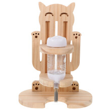 1Ensemble Fontaine Hamster Verticale Bois Khaki Durable
