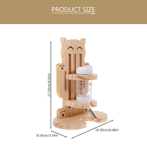 1Ensemble Fontaine Hamster Verticale Bois Khaki Durable 1