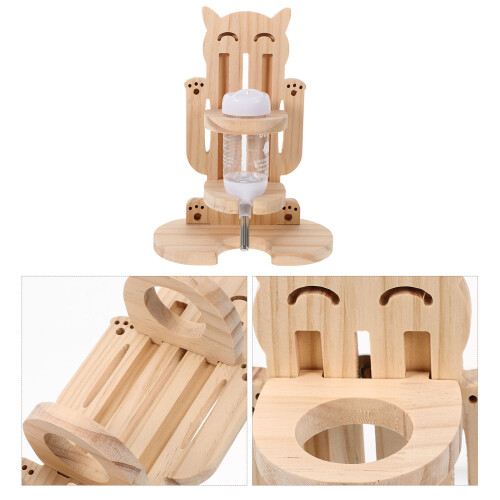 1Ensemble Fontaine Hamster Verticale Bois Khaki Durable 2
