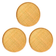 3 Stuks Decoratieve Veegborden Gebreid Bamboe