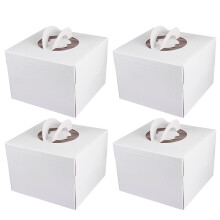4Stk Weiße Backpapier Verpackungsboxen Für Cupcakes Kleine Kuchen
