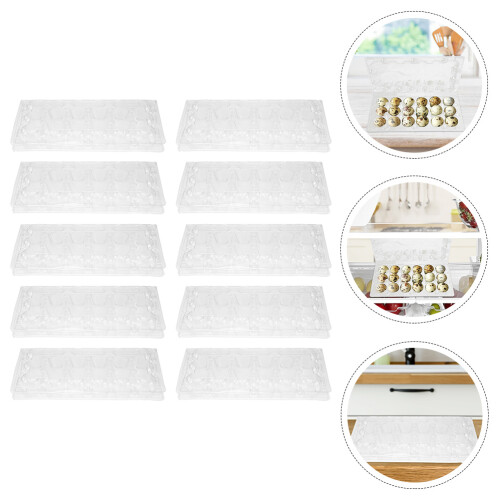 40pcs Transparent Quail Eggs Packaging Boxes Thicken Egg Storage Boxes 2