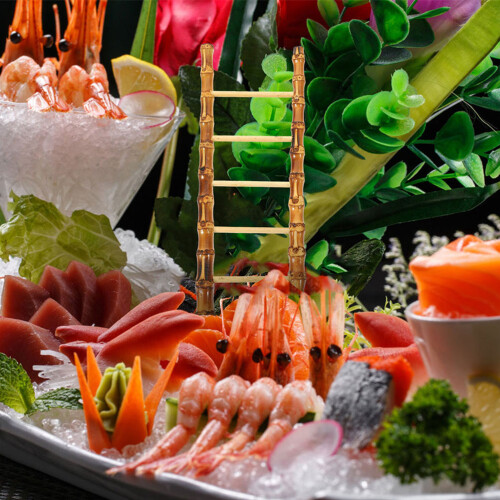 2Stk Bambus Mini Ornament Essenspräsentation Sashimi Hotel 2