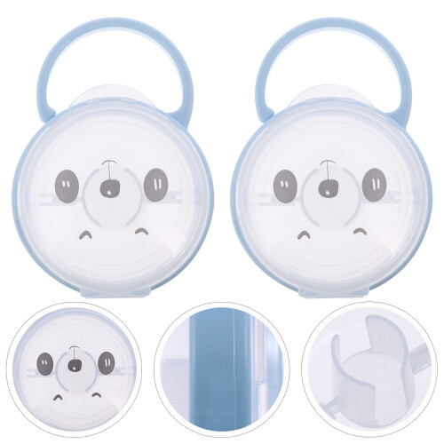 2pcs baby pacifier box portable protective case for pacifiers 2