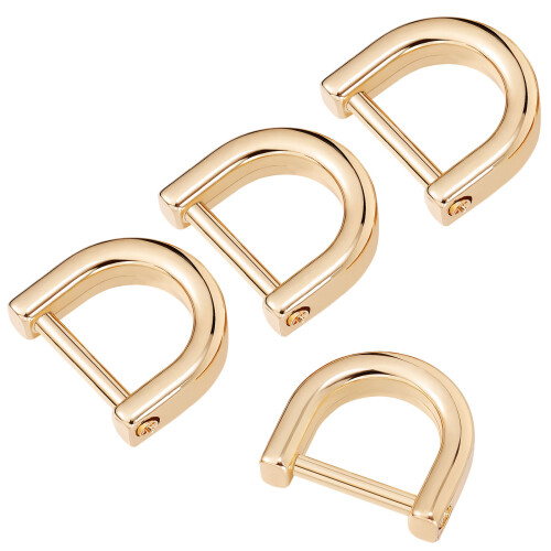 4pcs d-rings with screw shackle for key holder strap replacement