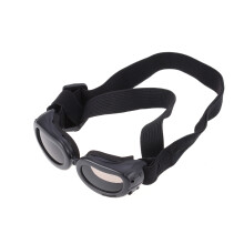 dog sunglasses waterproof uv protection foldable with strap black
