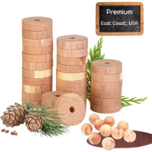 (20 anneaux   12 boules de cèdre) 25 Cedar Wood Moth Rings for Clothes | Cedar From United States | 100% Natural Protection No Chemicals | Fragrance for Hangers, Cabinets