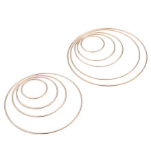 10pcs Multi-Size Simple Dreamcatcher Round Gold Metal Ring For Diy