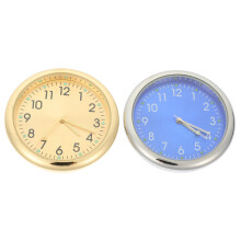 2pcs mini stick-on car dashboard clock watch ornament