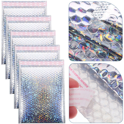 5pcs bubble packaging bags self adhesive for mailing storage shipping 2