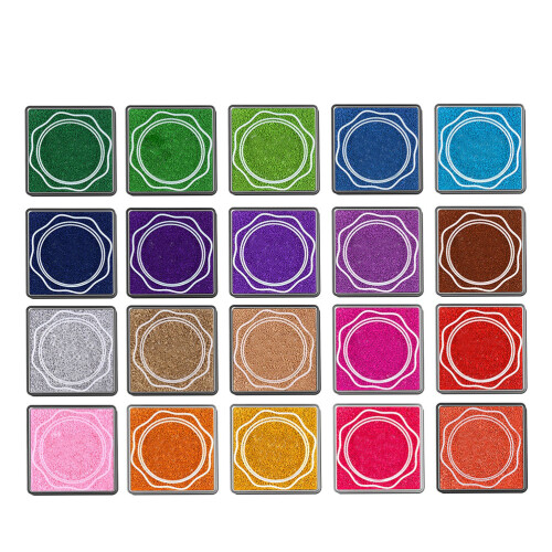 20 pcs multi-colored giant ink pads for diy craft scrapbooking