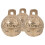 3pcs vintage mini copper bells for pet collars, wind chimes, decor 1