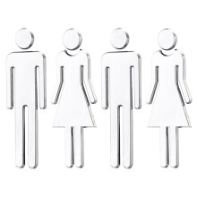 2 pairs toilet sign plate washroom lavatory bath accessory