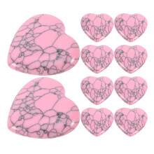 10pcs natural polished heart turquoise stones for diy craft decor