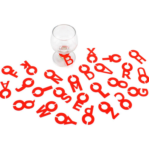 52 Alphabet Weinglas Marker Silikon Schild Rot Grün