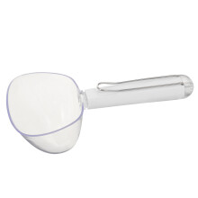 small plastic dog food spoon measuring scoop