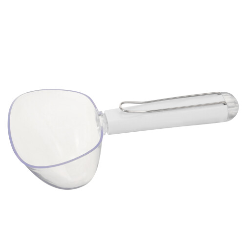 small plastic dog food spoon measuring scoop