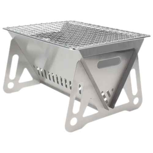 portable barbecue grill wear-resistant rack folding camping accessory 2