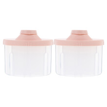 2 pcs reusable portable formula dispenser with 4 compartments for travel