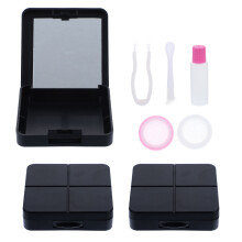 3 sets travel case with mirror portable kit